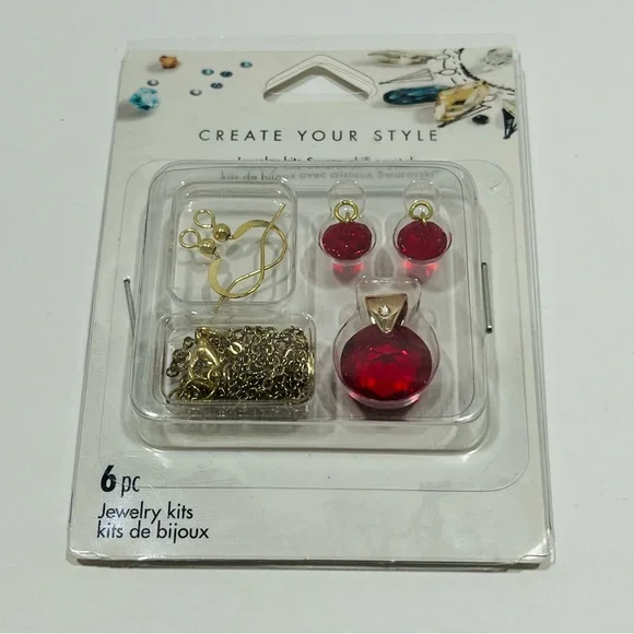 Lot of 2 NWT Swarovski Jewelry Kits w/ Necklace and Earrings - Red - White - Picture 5 of 6